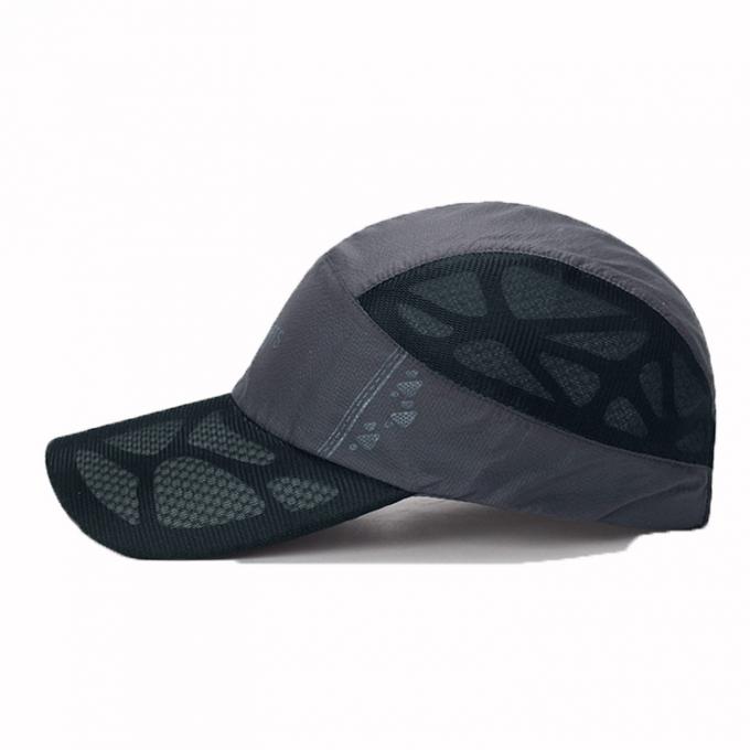 주문 breathable 그물 5 패널 야영자 모자 발적은 dryfit 스포츠 모자를 인쇄했습니다