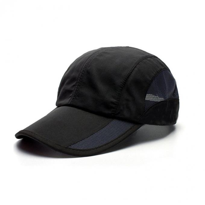 검은 골프 모자 ODM과 OEM 모자 커스텀러블 나일론 메쉬 색 로고 모자
