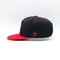 멋진 팝 평평한 챙 빠른 회복 모자 3D 엠브로이드된 검정색과 빨강