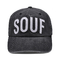 맞춤형 로고 디자인을 위한 커브 피크 아플리케 패치가 있는 구조화된 야구 모자 5 패널 야구 모자