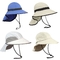 연약한 남녀 공통 Foldable 물통 모자, 큰 머리를 위한 어업 일요일 최신유행 모자