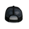 여름 까만 메시 편평한 테두리 Snapback 모자 주문 헝겊 조각 로고 힙합 트럭 운전사 모자