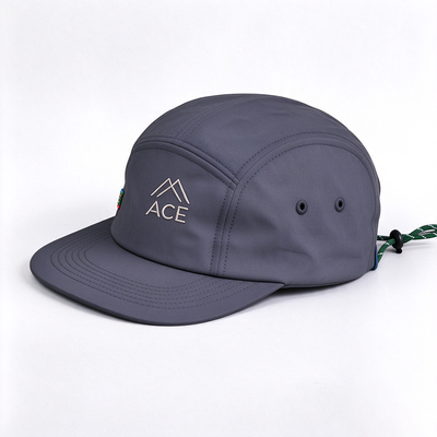Water Resistant 5 Panel Camper Hat with Lining for Rainy Trekking and Outdoor Five Panel Hat Use