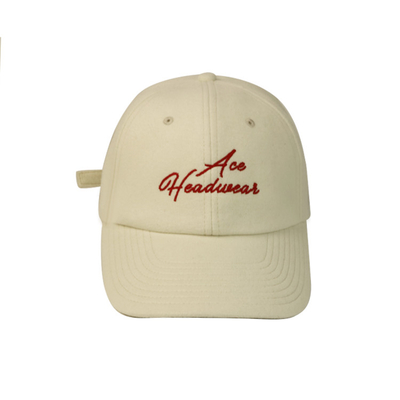 고무로 처리된 Flat Embroidery White Company 야구 모자는 당신의 자신의 야구 모자를 만듭니다