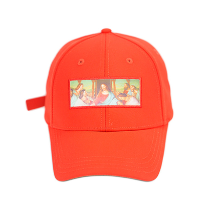 소녀를 위한 주문을 받아서 만들어진 빨강 6 패널 곡선 빌에 의하여 인쇄되는 야구 모자