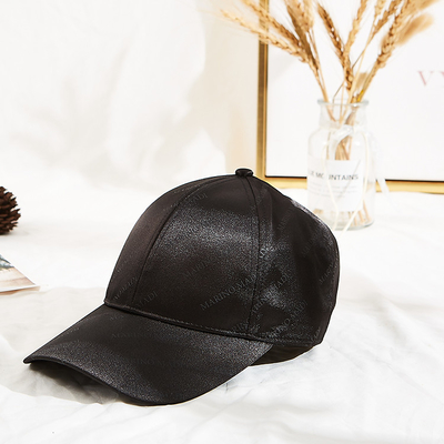인쇄된 야구 모자 6이 판벽널을 끼운 흑포 50 센티미터 디지털