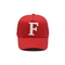빨간 4개 작은 구멍과 고전적 구부러진 마스크 5 패널 야구 모자