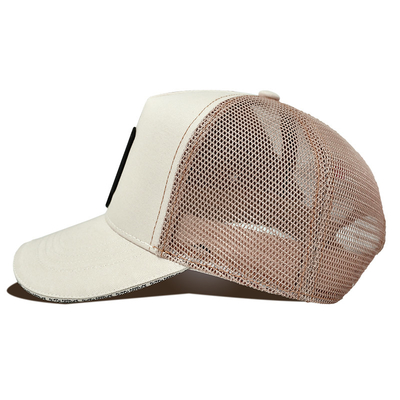 도매  Mesh Custom Cotton Trucker Cap 5 패널 Custom 인쇄 패치 bordery 샌드위치 비저 Cotton Trucker 모자