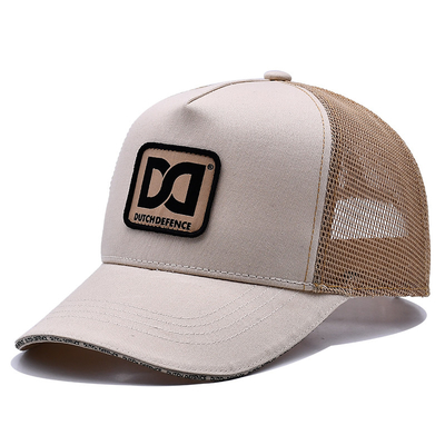 도매  Mesh Custom Cotton Trucker Cap 5 패널 Custom 인쇄 패치 bordery 샌드위치 비저 Cotton Trucker 모자