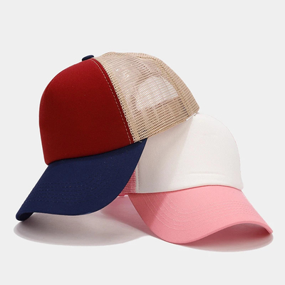 OEM 고품질 도매 Mesh 트럭 모자 5 패널 평면 뒷 트럭 모자 사용자 지정 Gorras Mesh 모자