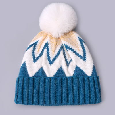 맞춤형 embroidered beanies 겨울 넥타이 스트라이프 무늬 따뜻한 부드러운 Pompom 파프 인쇄 Beanie 제조업체