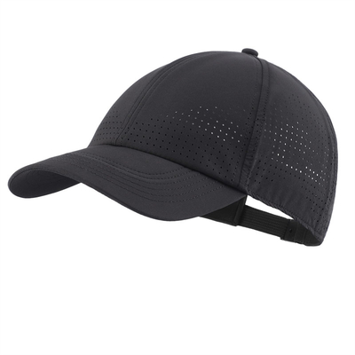 Wholesale Custom 6 Panel Unisex Laser Perforated Waterproof Baseball Golf Cap Hat Mesh Sport Hats