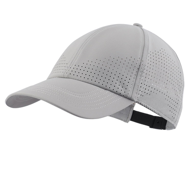 Wholesale Custom 6 Panel Unisex Laser Perforated Waterproof Baseball Golf Cap Hat Mesh Sport Hats