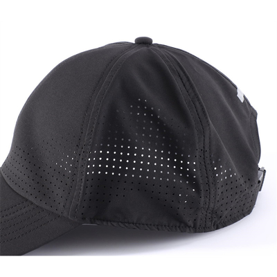 Wholesale Custom 6 Panel Unisex Laser Perforated Waterproof Baseball Golf Cap Hat Mesh Sport Hats