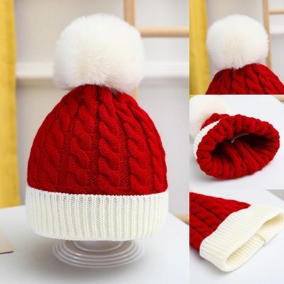 Custom Knitted Christmas Beanie Winter Hat for Women Men, Kids Adults Santa Xmas Hat for Christmas Holiday Party