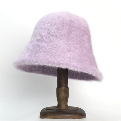Rabbit Hair Fisherman Hat Autumn-Winter Basin Hats Wholeasle Head Round Plush Senior Sense Face Small Bucket Hat for Women