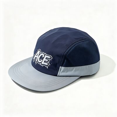 Unisex 5 Panel Camper Hat Medium Brim Length Contrast Stitching Lightweight Durable Suitable For Casual And Outdoor Wear