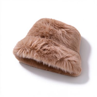 Faux Fur Bucket Hat Soft Plush Fisherman Hat Warm Autumn Winter Hat For Daily Street Outdoor Wear