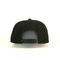 패널 편평한 빌 6개의 모자, 관례 100% 아크릴 편평한 테두리 검정 Gorras 모자, 주문 로고