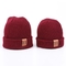 가죽 헝겊 조각 니트 베레모 모자는 온난한 모자 모자 황색 베레모 모자를 주문 설계합니다