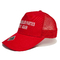 유행 편평한 자수 로고를 가진 여름 동안 남녀 공통 빨간 메시 야구 모자