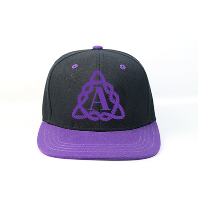 성인 편평한 테두리 Snapback 모자 주문 로고 플라스틱 버클을 가진 편평한 빌 모자