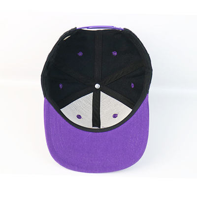 성인 편평한 테두리 Snapback 모자 주문 로고 플라스틱 버클을 가진 편평한 빌 모자