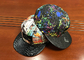 플라스틱 버클 편평한 테두리 Snapback 모자 다채로운 디지털 방식으로 승화에 의하여 인쇄되는 가죽 헝겊 조각