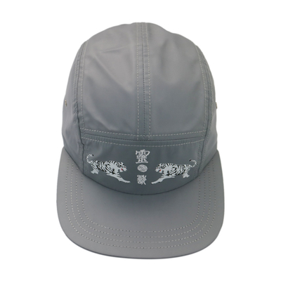 관례 5 패널 야영자 모자에 의하여 인쇄되는 로고 나일론 밧줄 Snapback 모자