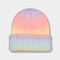 소녀 넥타이 염료 그라디언트 색상 야외 유연한 두꺼운 겨울 모자에 대한 56cm 니트 비니 모자
