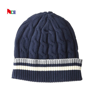 남녀공용 Gorros 니트 비니 캡 일반 100% 면 사용자 정의 로고