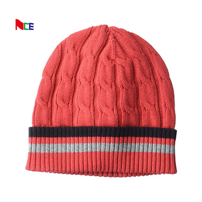 남녀공용 Gorros 니트 비니 캡 일반 100% 면 사용자 정의 로고