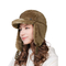 58cm 모피 안감 에비에이터 모자 남성 여성 사냥꾼 폭격기 눈 모자 귀 플랩 야외 스키 Ushanka